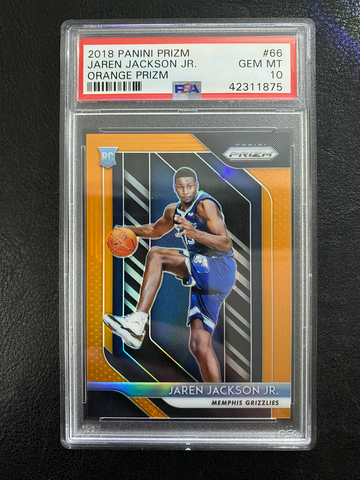 2018 Jaren Jackson Jr. RC #66 Prizm Orange /49 PSA 10 POP 14!