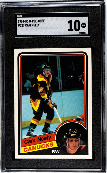 1984-85 O-PEE-CHEE #327 Cam Neely Rookie SGC 10! POP 4!