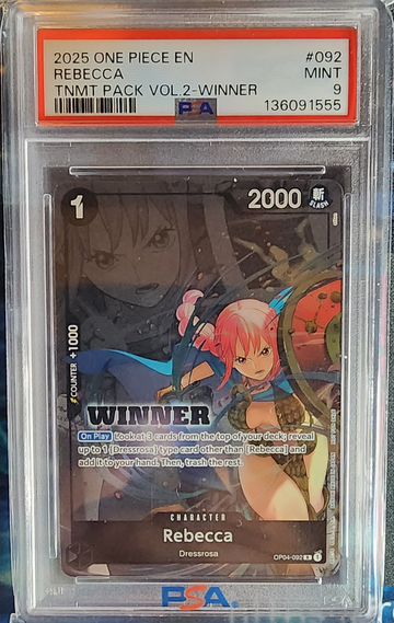 2025 One Piece TCG - Rebecca (Winner Promo) - PSA 9 Mint