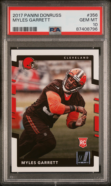 2017 Panini Donruss #356 Myles Garrett Cleveland Browns RC Rookie PSA 10 GEM MINT