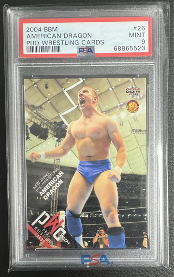 2004 BBM JAPAN PRO WRESTLING AMERICAN DRAGON BRYAN DANIELSON ROOKIE PSA MINT 9! fka DANIEL BRYAN WWE