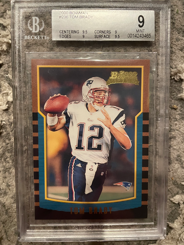 2000 Bowman Tom Brady Rookie BGS 9