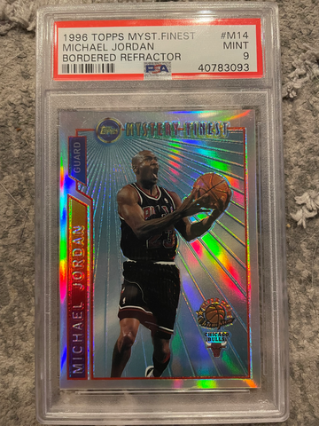 1996 Topps Finest Mystery Refractor Michael Jordan PSA 9