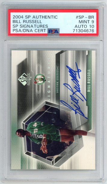 2004 SP Signatures Authentic Bill Russell Auto (Auto 10) PSA 9