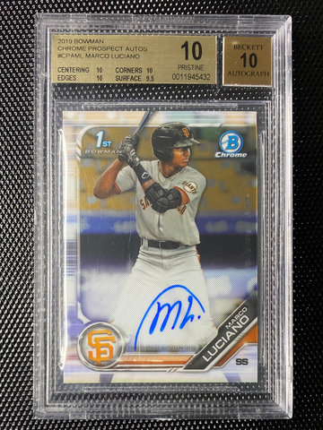2019 Bowman Marco Luciano Auto BGS 10/10