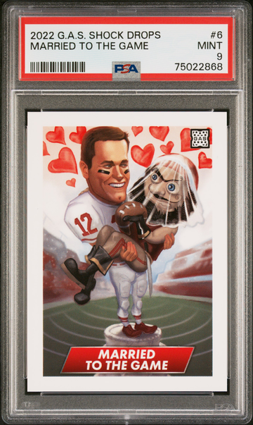 2022 G.A.S. Shock Drops Tom Brady Retirement Spoof Married to the Game GAS Card Bucs