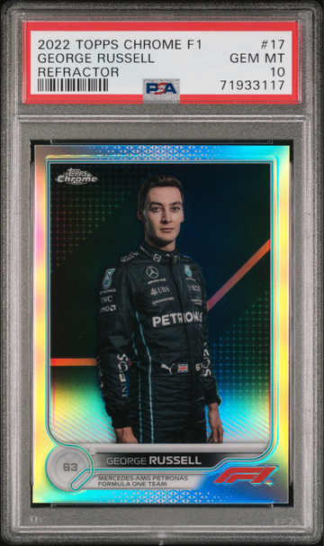 2022 Topps Chrome F1 George Russell Refractor #17 Mercedes Formula 1
