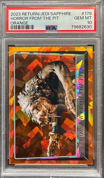 2023 Topps Chrome Sapphire Star Wars Return of the Jedi Rancor Orange /25 Horror from the Pit #179