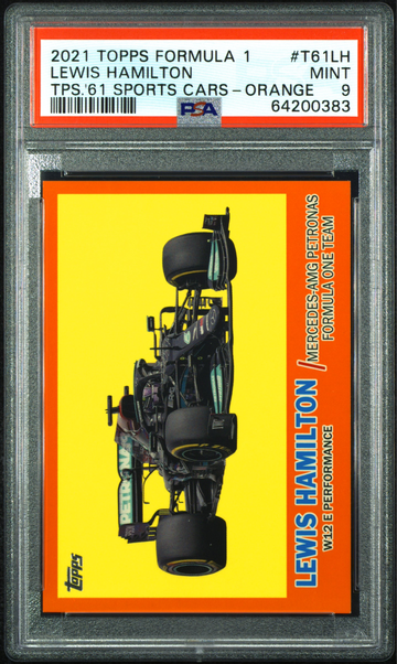 2021 Topps F1 Lewis Hamilton 1961 Orange Refractor /25 F1 Formula 1  Flagship