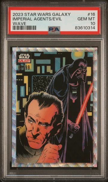 2023 Star Wars Galaxy Chrome Grand Moff Tarkin Imperial Agents of Evil Wave Refractor /99 #16