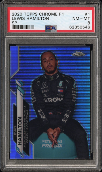 2020 Topps Chrome Lewis Hamilton IV Image Variation SP Formula 1 F1 PSA 8
