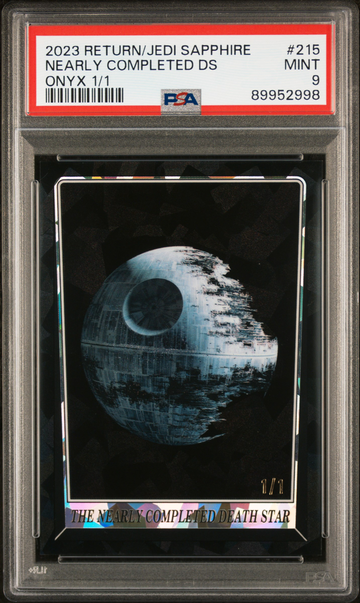 2023 Topps Chrome Sapphire Star Wars Return of the Jedi Nearly Completed Death Star Onyx Black 1/1 #215 