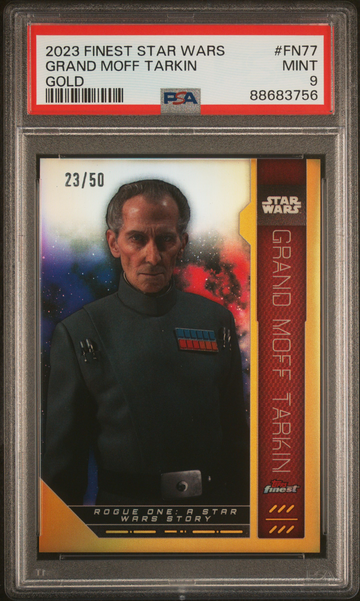 2023 Topps Finest Star Wars Grand Moff Tarkin Gold Refractor /50 FN77
