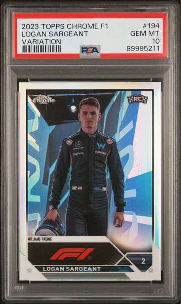 2023 Topps Chrome F1 Logan Sargeant Rookie RC Image Variation IV SP SSP #194