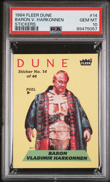 1984 Fleer Dune Stickers Baron Vladimir Harkonnnen #14