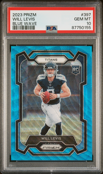 2023 Panini Prizm Will Levis Rookie Blue Wave Prizm /199 RC Titans #397 Team Color Match