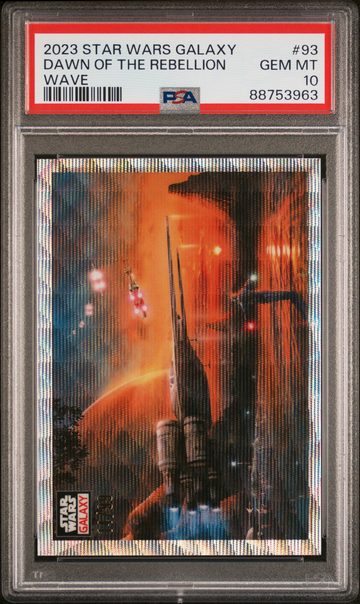 2023 Topps Star Wars Galaxy Chrome #93 Wave Refractor /99 Dawn of the Rebellion X-Wing PSA 10