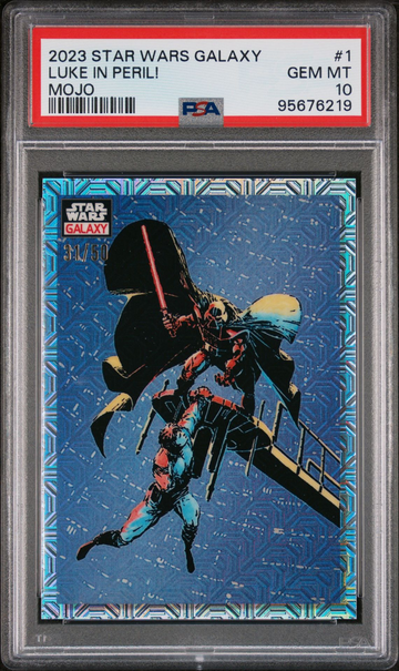 2023 Star Wars Galaxy Chrome Luke In Peril Mojo Refractor /50 PSA 10 Skywalker Darth Vader
