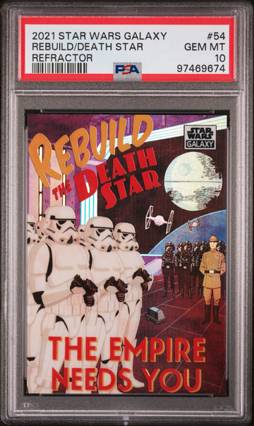 2021 Topps Chrome Star Wars Galaxy Rebuild the Death Star Refractor PSA 10 #54