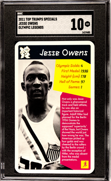 2011 Top Trumps Specials Olympic Legends Jesse Owens Track & Field SGC 10 
