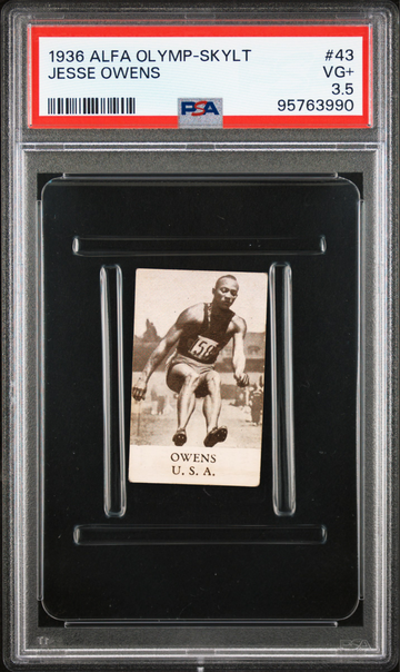 1936 Alfa Olymp-Skylt Olympiska Jesse Owens #43 Track & Field Olympics PSA 3.5 