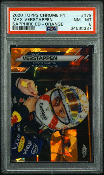 2020 Topps Chrome Sapphire Max Verstappen Orange Refractor 1/25 #179 