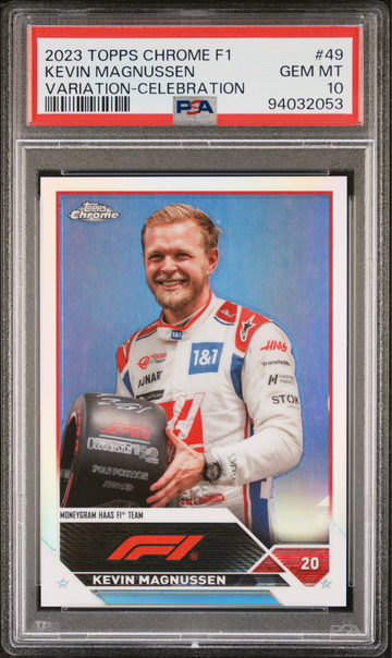 2023 Topps Chrome F1 Kevin Magnussen IV SP SSP Celebration Image Variation #49 Formula 1 Haas