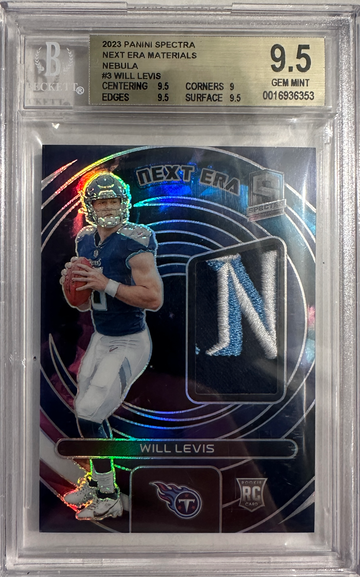 2023 Panini Spectra Will Levis Next Era Materials Nebula Prizm /2 Titans Patch Rookie RC SSP
