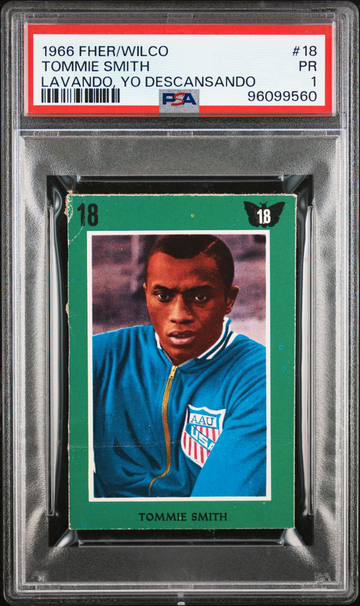 1966 FHER WILCO Tommie Smith Track & Field PSA 1 #18 Lavando, yo Descansando