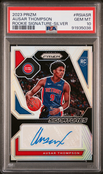 2023-24 Panini Prizm Ausar Thompson Rookie Signatures Silver Auto PSA 10 RSI-ASR