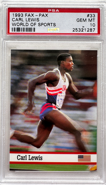 1993 Fax Pax World of Sport Carl Lewis #33 Track & Field HOF