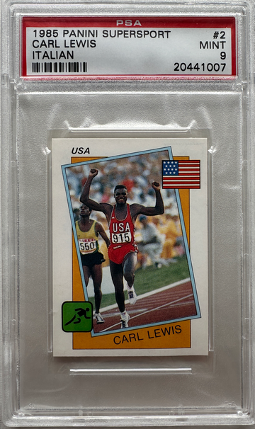 1986 Panini Supersport Italian Sticker Carl Lewis Track & Field HOF #2