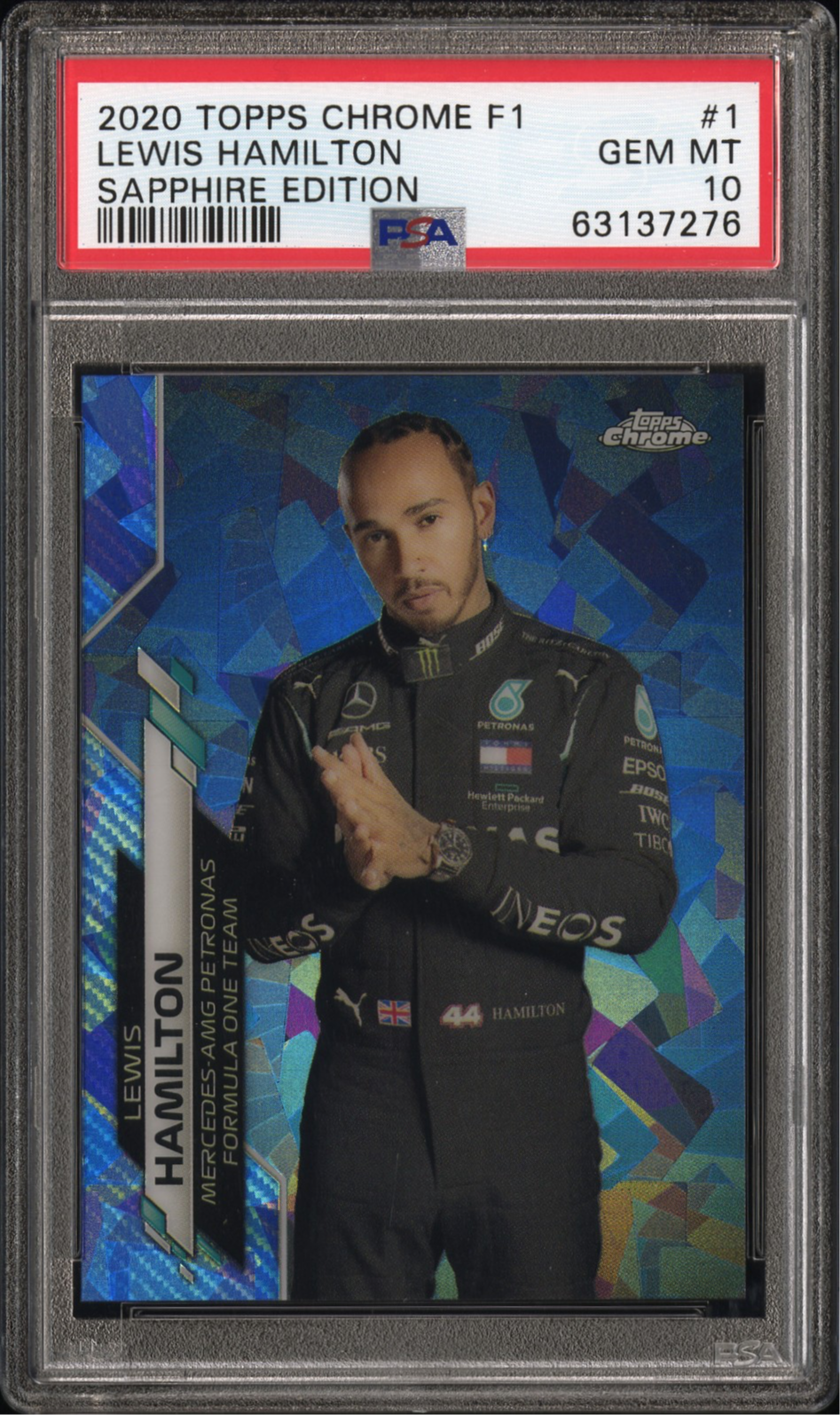 2020 Topps Chrome F1 Lewis Hamilton Sapphire #1 PSA 10 | Card Ladder