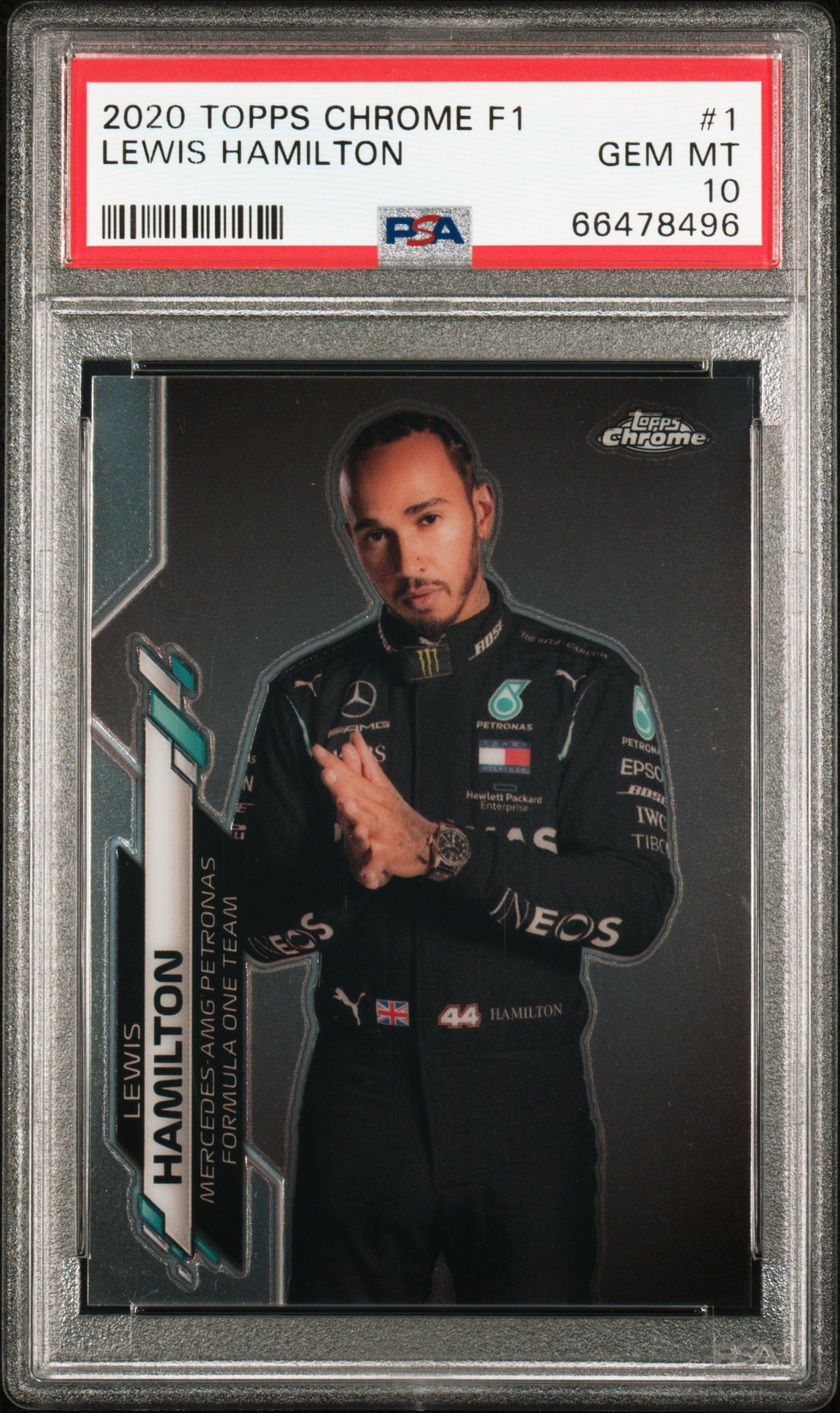 2020 Topps Chrome F1 Lewis Hamilton Base #1 PSA 10 | Card Ladder