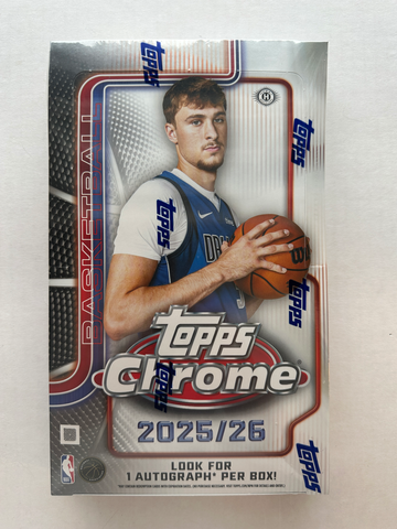 2025-26 Topps Chrome Basketball Hobby Box Cooper Flagg 1 Auto per box 