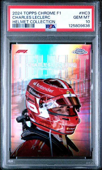 2024 Topps Chrome F1 Charles LeClerc Helmet Collection Insert PSA 10 Ferrari Formula 1