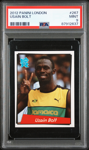 2012 Panini London Olympics Sticker Usain Bolt PSA 9 #267 