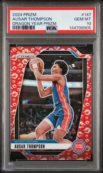2024 Panini Prizm Ausar Thompson Dragon Year Prizm /88 PSA 10 Detroit Pistons SSP