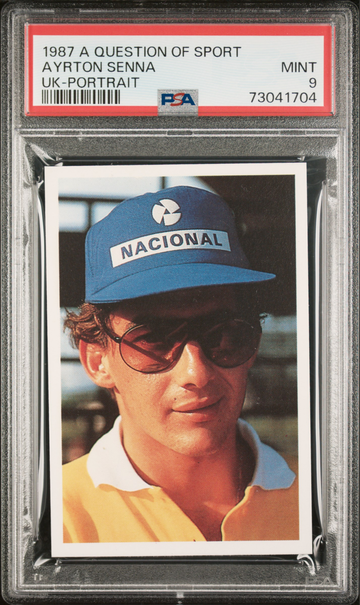 1987 A Question of Sport UK Ayrton Senna Portrait PSA 9