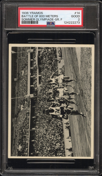 1936 Yramos Sommer Olympiade Battle of 800 Meters #14 PSA 2