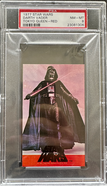 1977 Star Wars Tokyo Queen Red Darth Vader PSA 8 Japanese