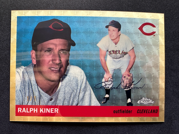 2026 Topps Chrome Ralph Kiner Superfractor 1/1 Cards That Never Were 1955 SSP Cleveland Indians