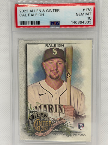 2022 Topps Allen & Ginter Cal Raleigh PSA 10