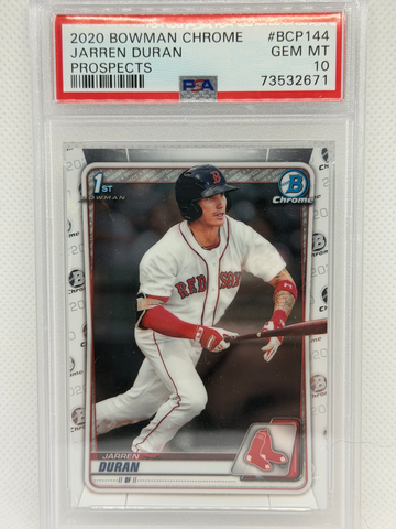 2020 Bowman Chrome Jarren Duran Prospects PSA 10