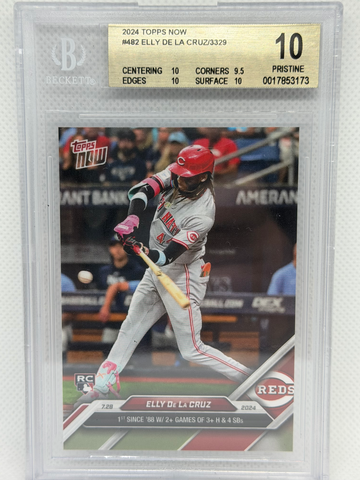 2024 Topps Now Elly De La Cruz BGS 10 Pristine