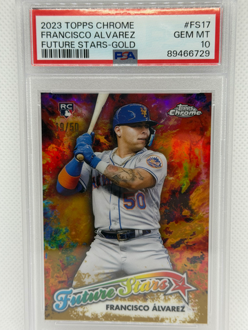 2023 Topps Chrome Francisco Alvarez Future Stars Gold PSA 10 /50
