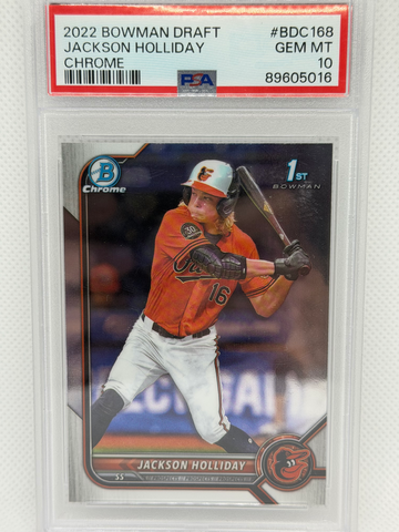 2022 Bowman Draft Chrome Jackson Holliday 1st Bowman PSA 10