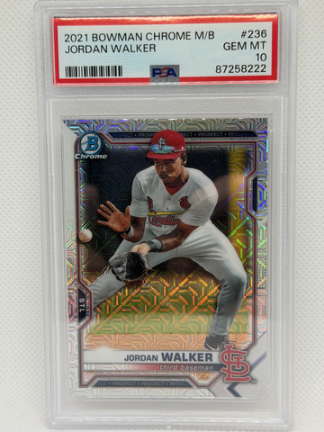2021 Bowman Chrome Mega Box Jordan Walker Mojo PSA 10