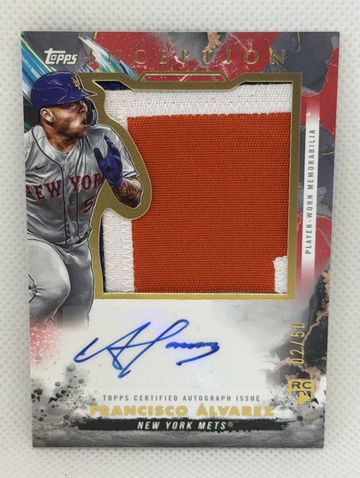2023 Topps Inception Francisco Alvarez RC Auto Jumbo Patch Gold /50 Mets