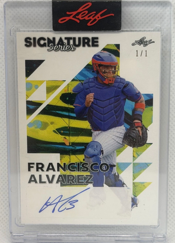 1/1 2023 Leaf Signature Series Francisco Alvarez #BA-FA1 Silver (AUTO RC) Mets Encased One of One